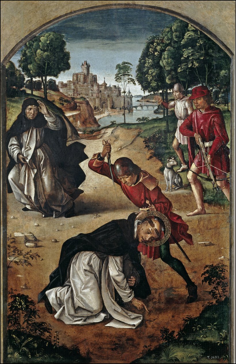 A morte de São Pedro de Verona, 1493-1499 de Pedro Berruguete
