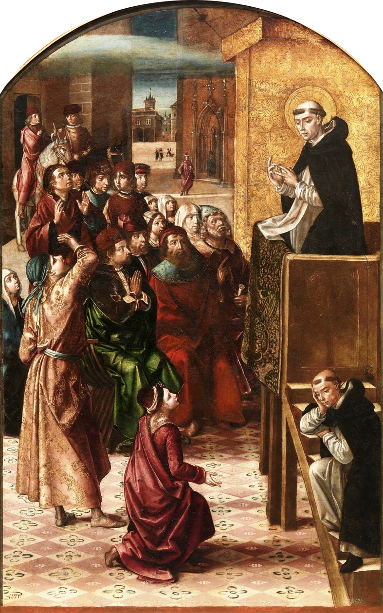 O milagre da nuvem, c.1495 de Pedro Berruguete