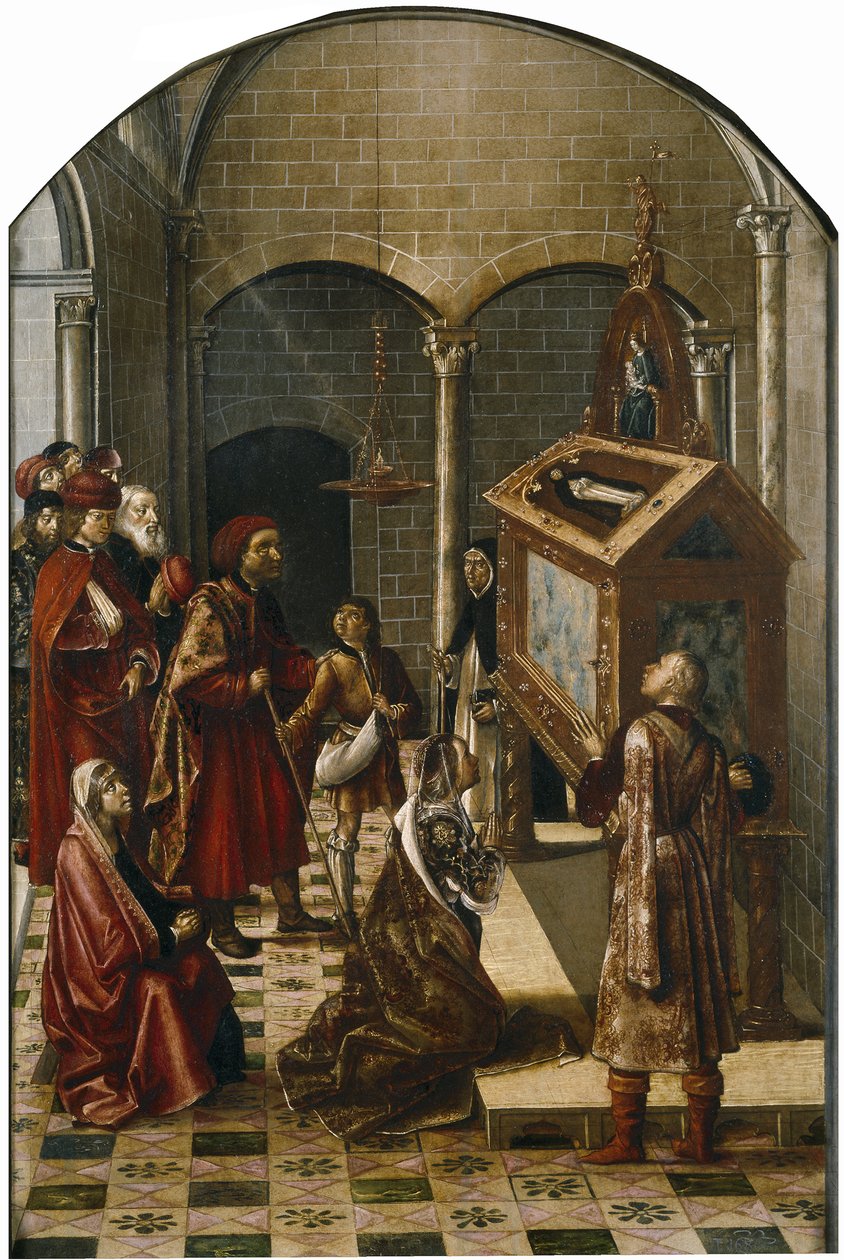 O túmulo de São Pedro Mártir, 1493-1499 de Pedro Berruguete