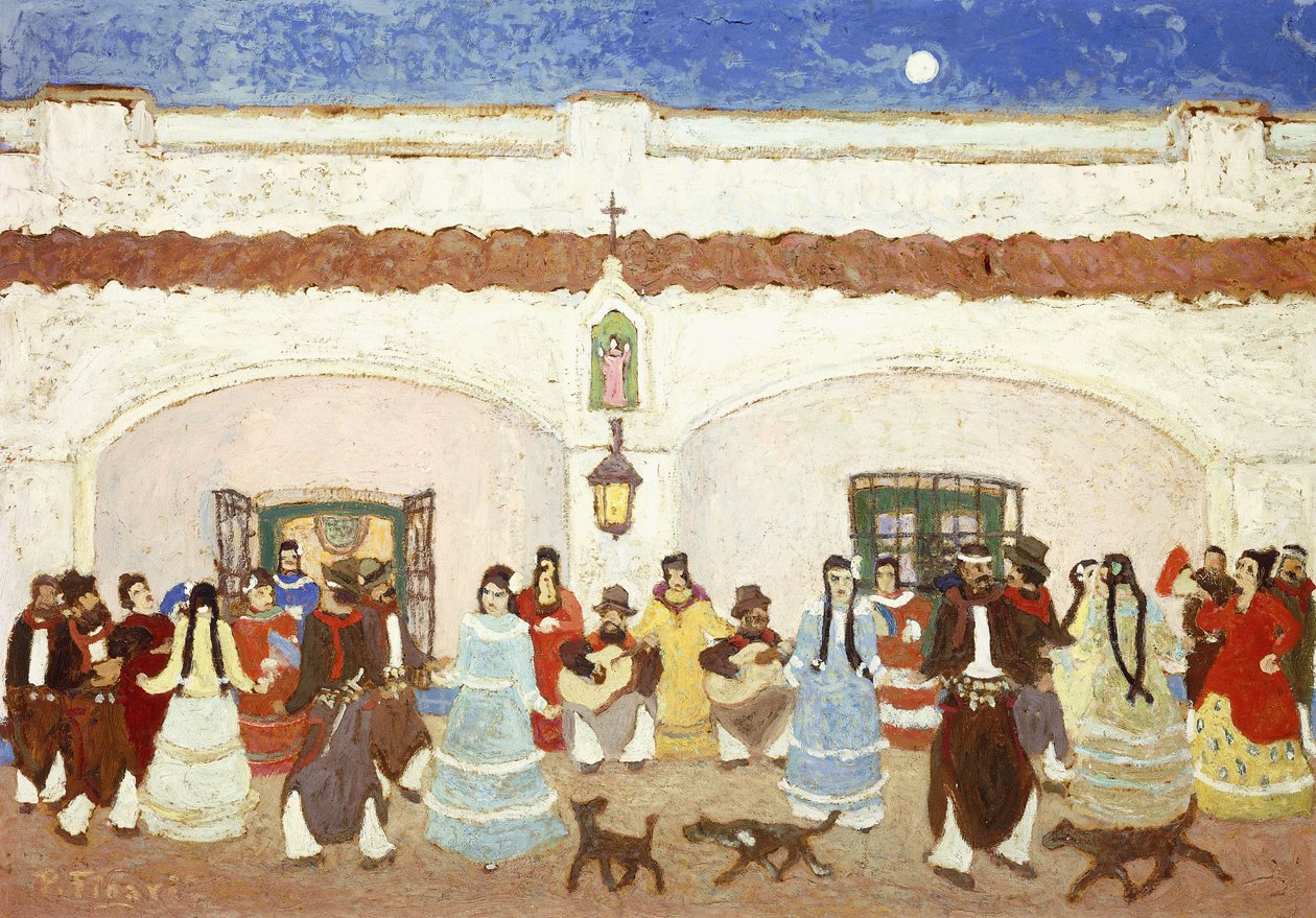 Dançando no Pátio; Dança no pátio de Pedro Figari