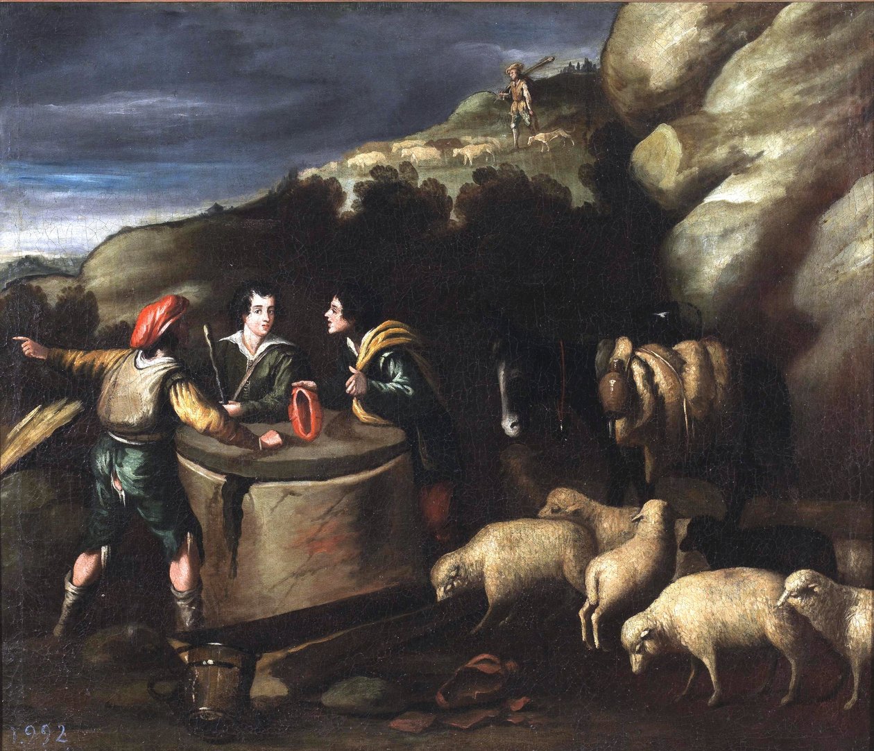 Espanhol: Jacob en el pozo de Pedro Orrente
