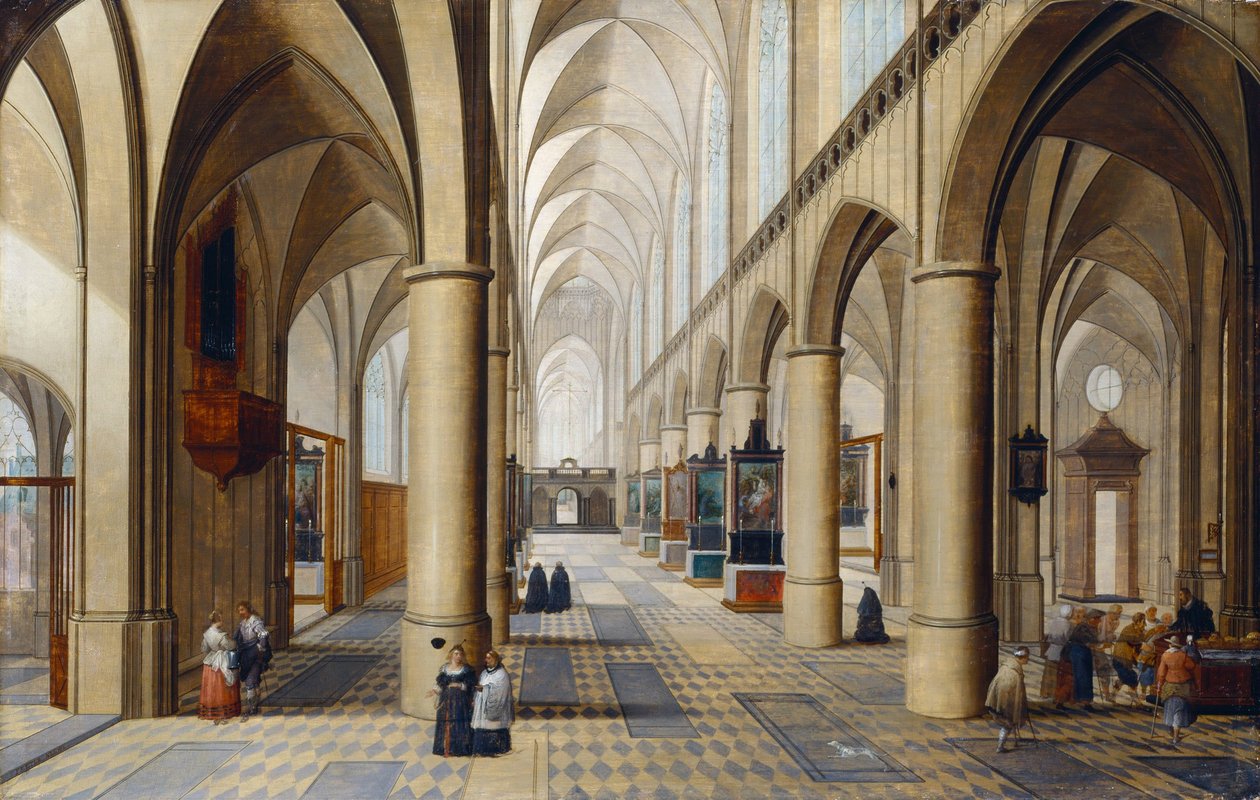Interior de uma igreja gótica de Pieter the Elder Neeffs