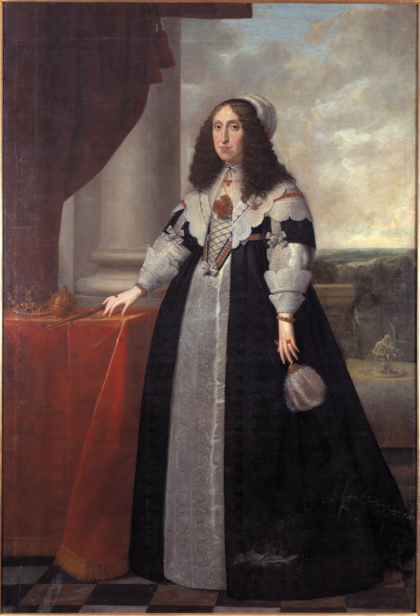 Arquiduquesa Cecile Renee da Áustria, Rainha da Polônia - Retrato da Arquiduquesa Cecilia Renata da Áustria (1611-1644), Rainha da Polônia, por Danckers de Rij, Peeter (c. 1605-1661). óleo sobre tela de Peeter Danckers de Rij