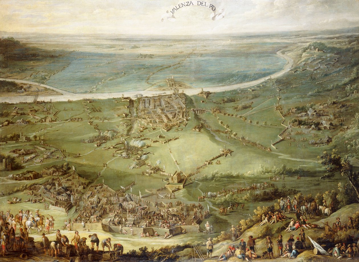 As tropas espanholas e imperiais derrotadas pela França e Sabóia em Valenza Po, de Peeter Snayers