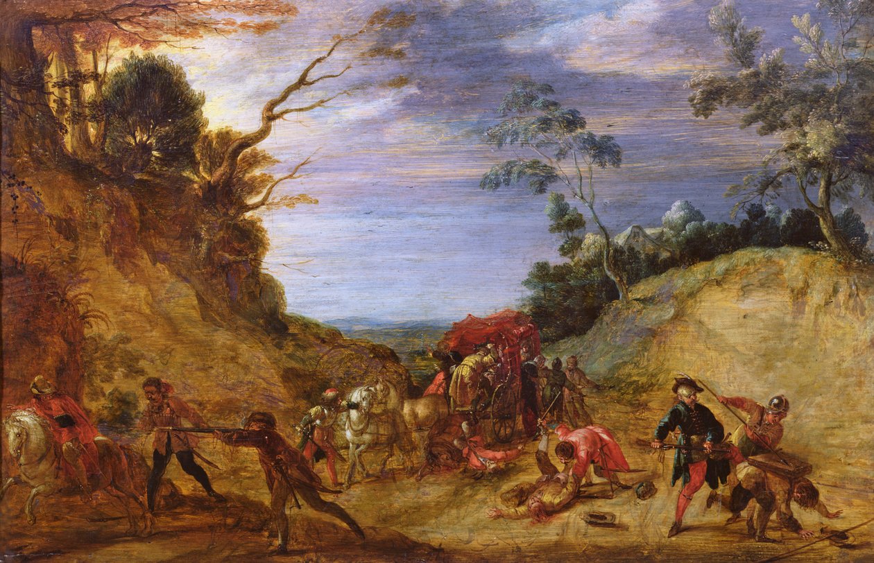 Viajantes atacados por bandidos de Peeter Snayers