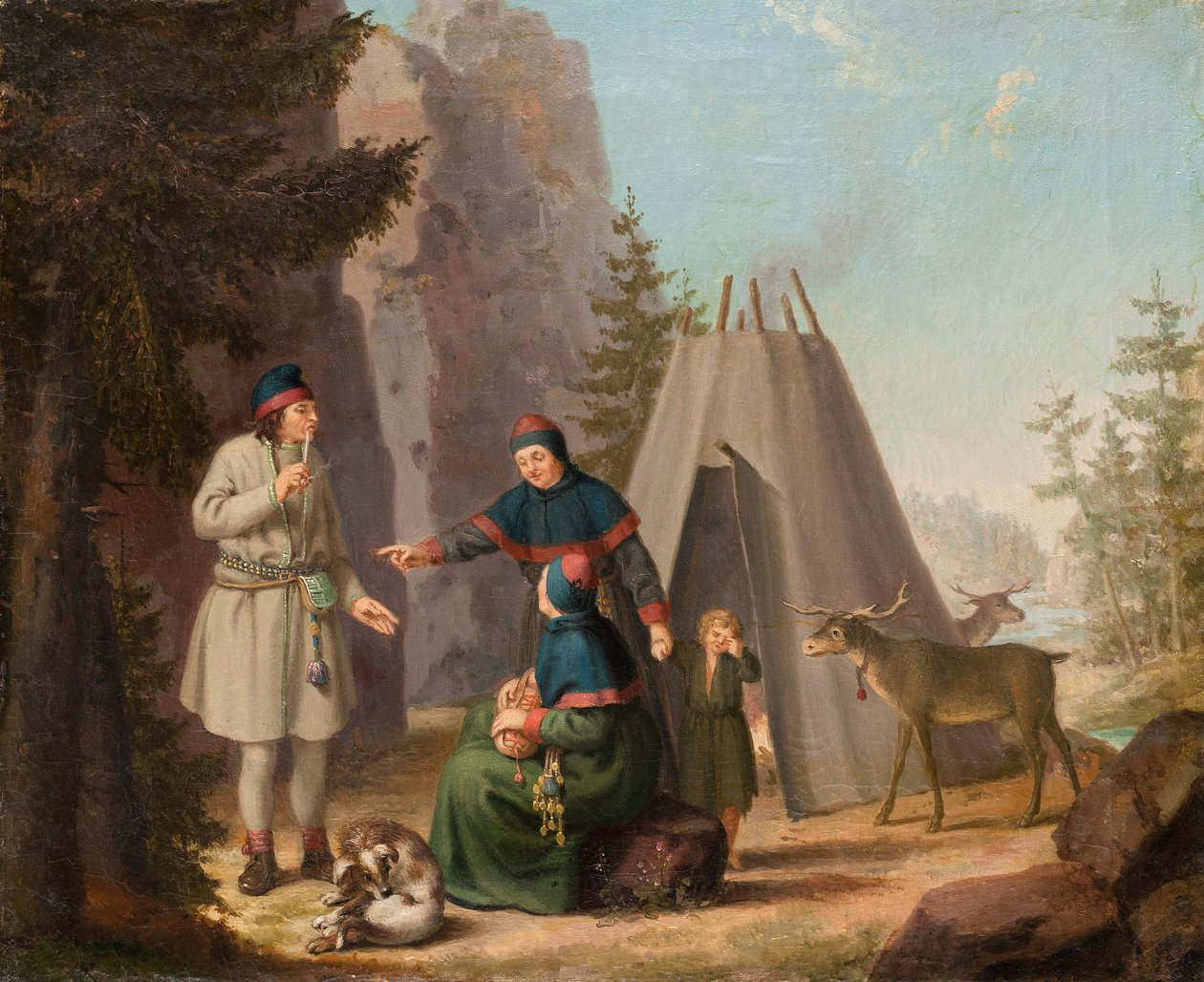 Os trajes dos lapponianos de Pehr Hilleström