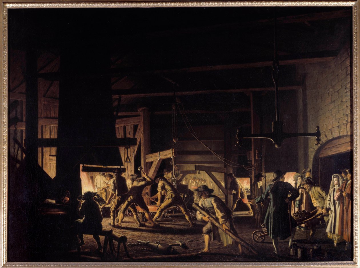 Uma forja no século XVIII de Pehr Hilleström