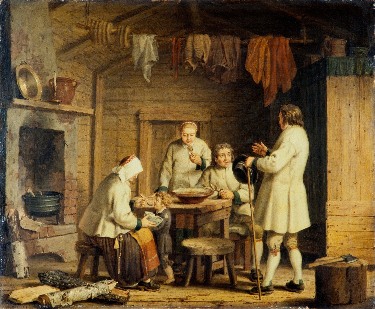Pessoas de Mora em Dalecarlia, c.1800 (óleo sobre tela) de Pehr Hilleström