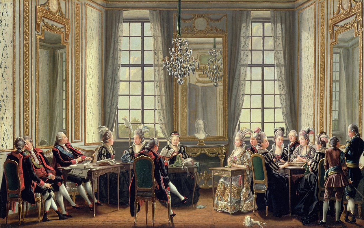 Conversa no Palácio Drottningholms, 1779 de Pehr Hilleström