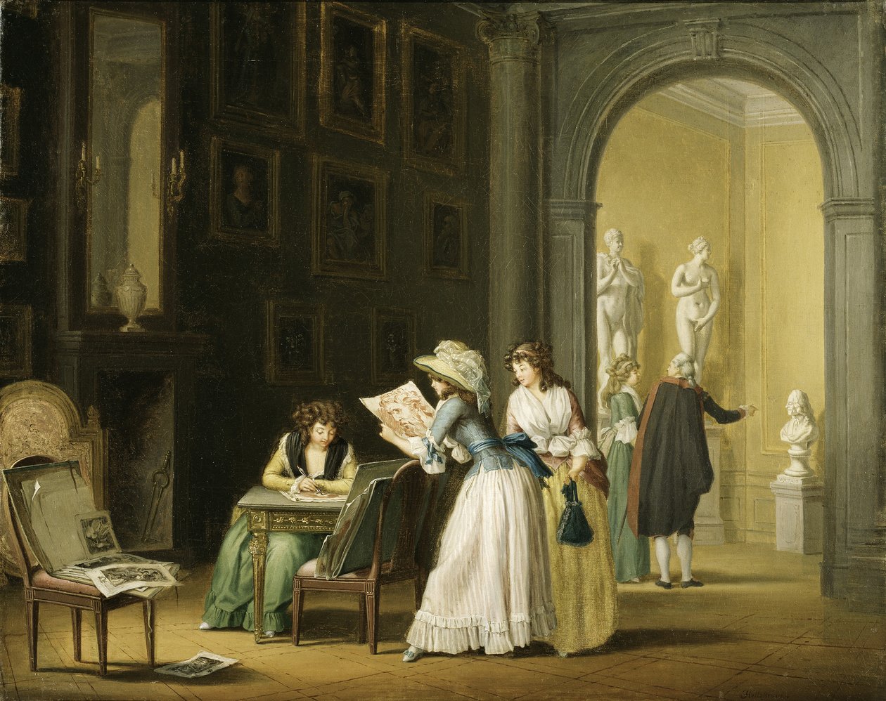 Interior de uma coleção de arte de Pehr Hilleström