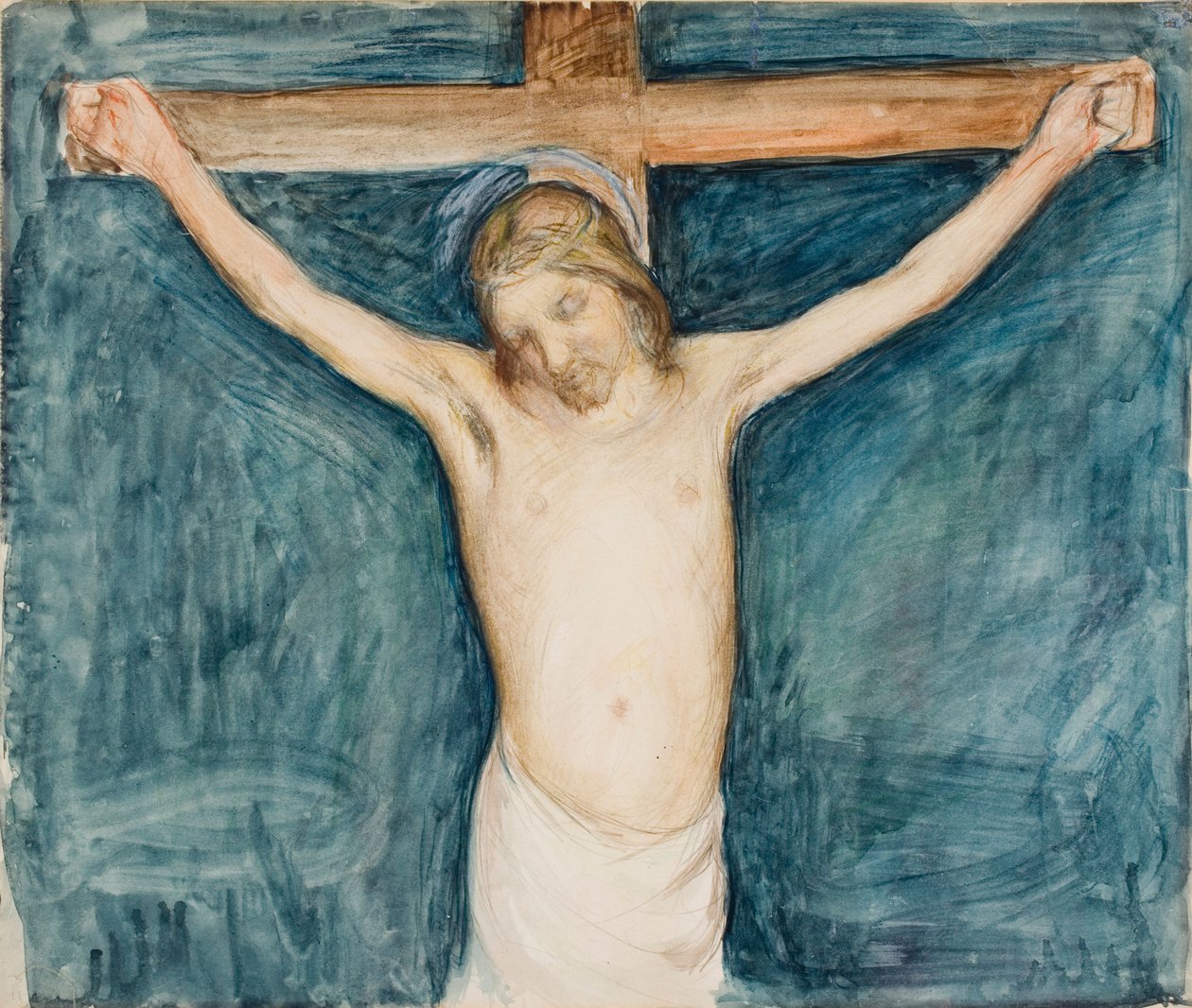 Crucificação, esboço para o retábulo da igreja de Mikkeli de Pekka Halonen