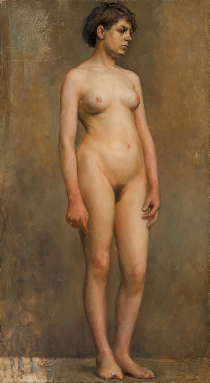 Modelo feminina nua de Pekka Halonen