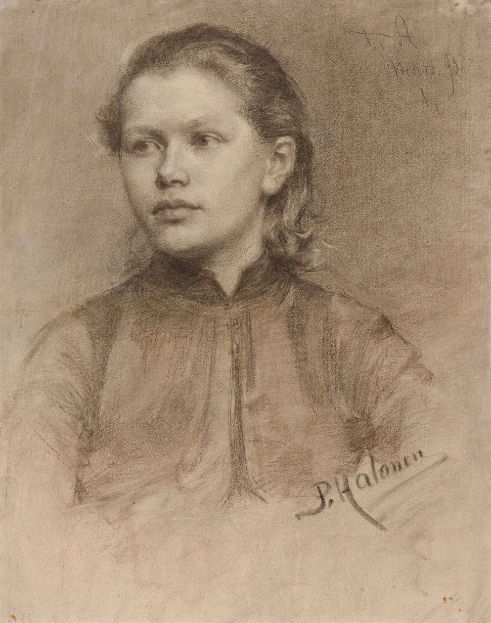 Retrato de uma jovem mulher de Pekka Halonen