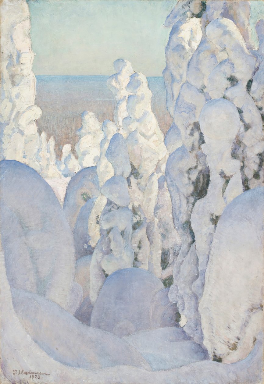Paisagem de inverno em Kinahmi, 1923. de Pekka Halonen