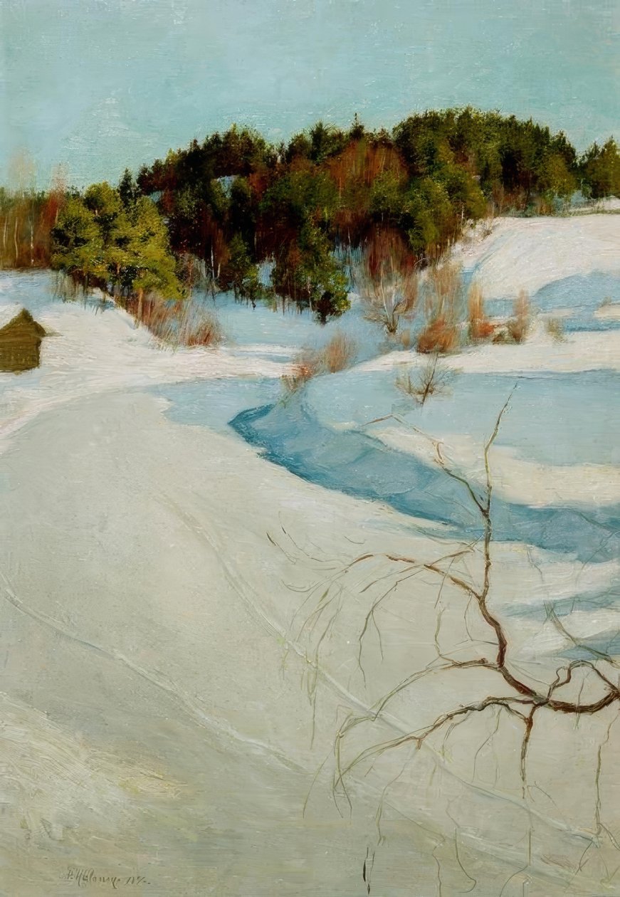 Paisagem de Inverno em Myllykyla de Pekka Halonen
