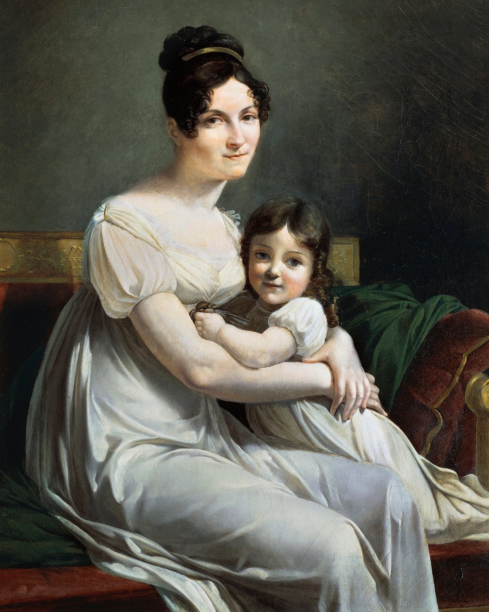 Mulher e criança (óleo sobre tela) de Pelagio Palagi