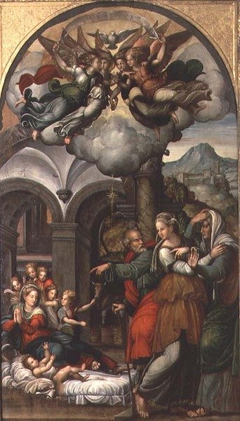 Natividade com as Duas Parteiras de Pellegrino (c.1460 1523) Aretusi