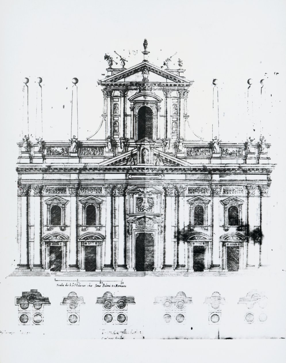 Design para fachada da catedral de Milão de Pellegrino Tibaldi