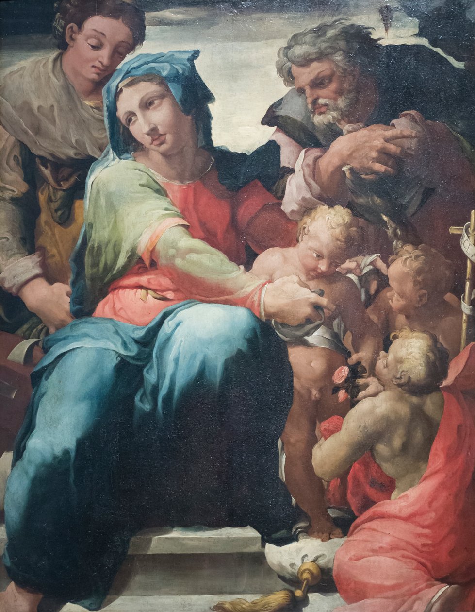 Santa família com Santa Catarina de Alexandria de Pellegrino Tibaldi
