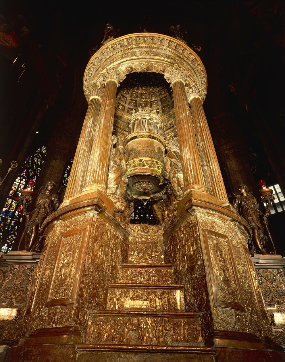 Itália, Lombardia, Milão, catherdal interior, ciborium de Pellegrino Tibaldi conhecido como "il Pellegrini". de Pellegrino Tibaldi