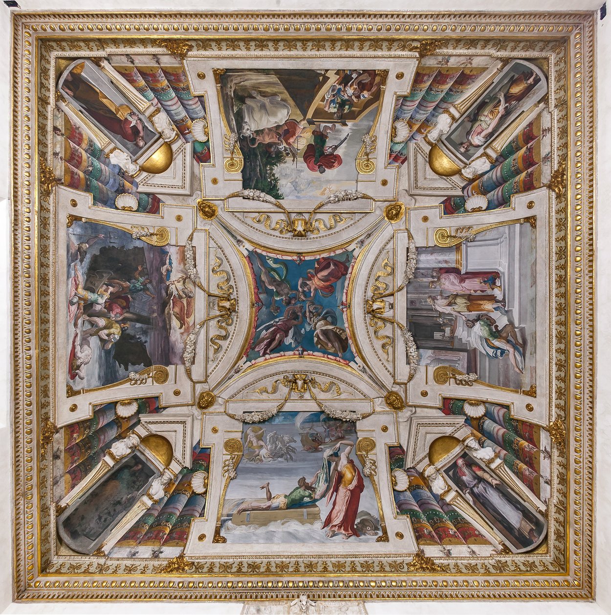 Abóbada com episódios da Odisseia, Sala de Ulisses de Pellegrino Tibaldi