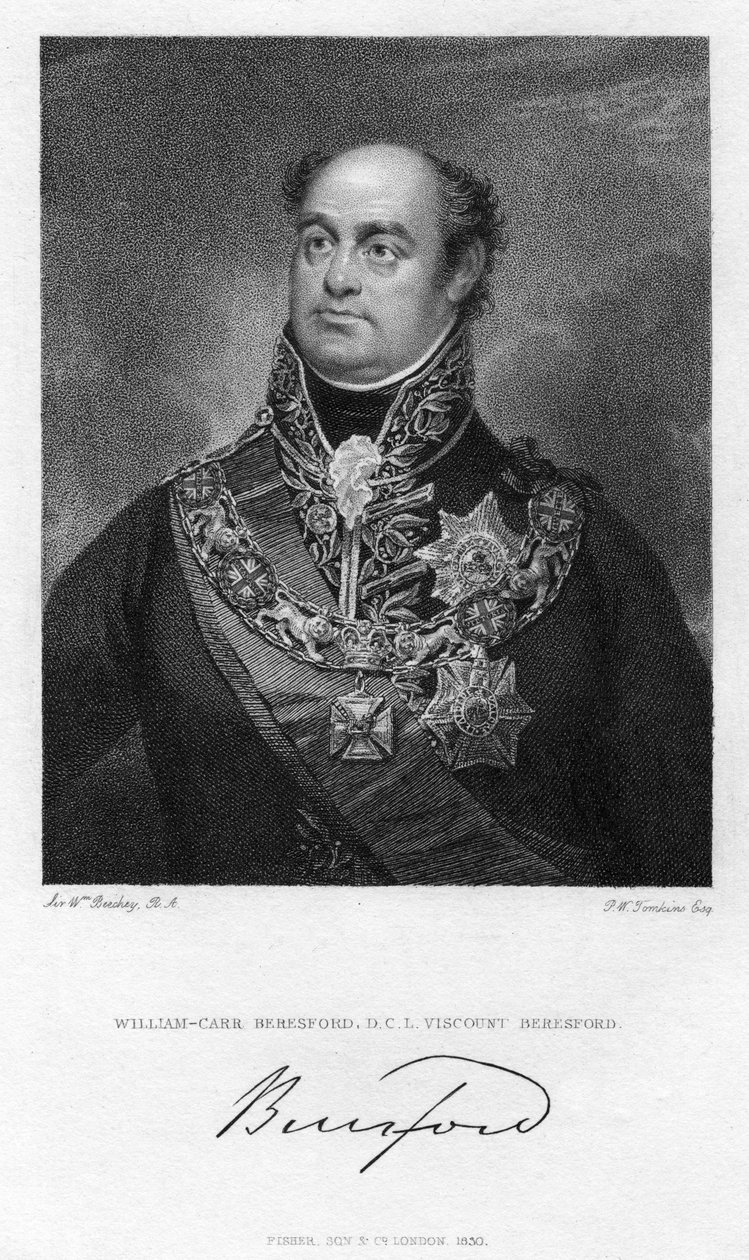 William Beresford, 1º visconde Beresford, soldado e político britânico, 1830. de Peltro William Tomkins