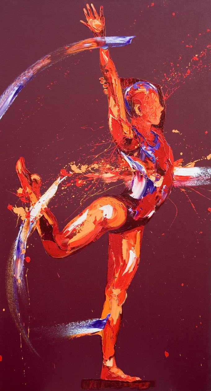Ginasta Nove, 2011 (óleo sobre tela) de Penny Warden