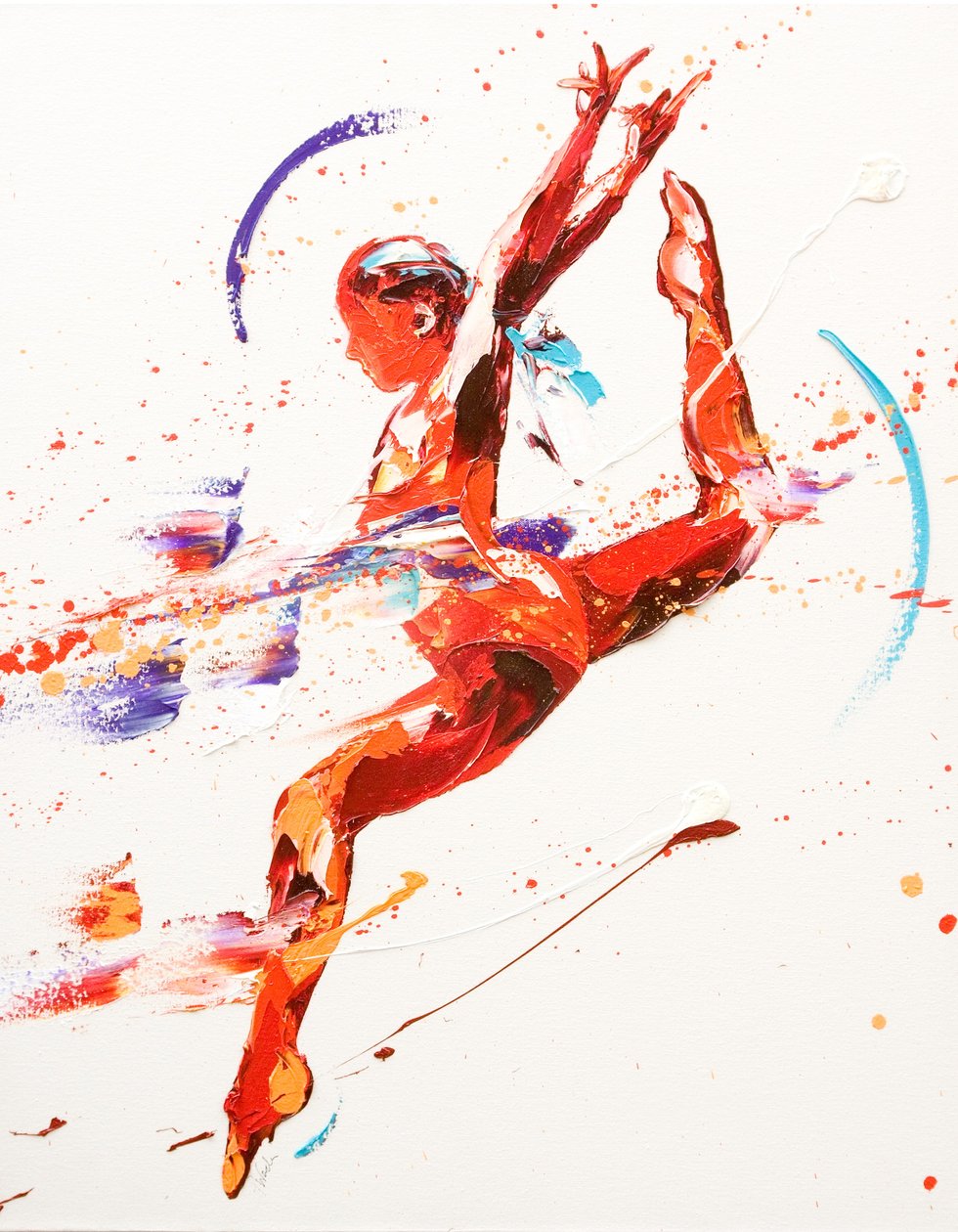 Ginasta Dois, 2010 (óleo sobre tela) de Penny Warden