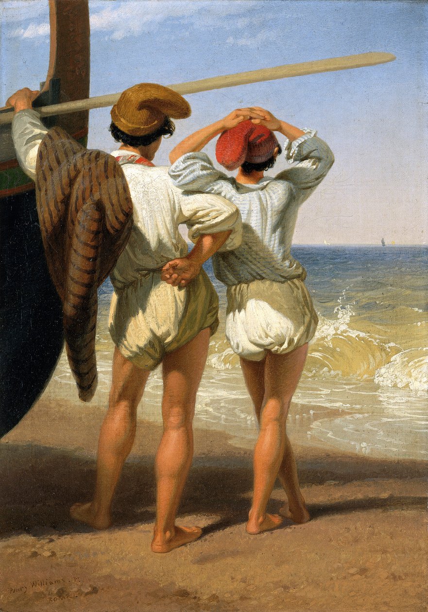 "Fisher boys", 1820-1885 de Penry Williams