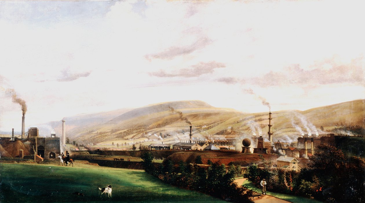 Paisagem industrial, País de Gales, século XIX de Penry Williams