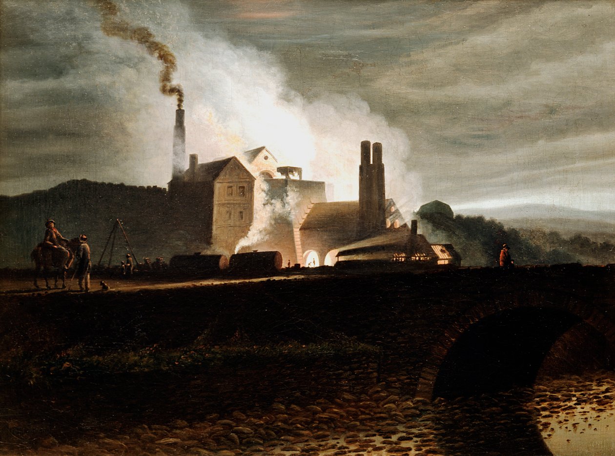 Paisagem industrial, País de Gales, século XIX de Penry Williams