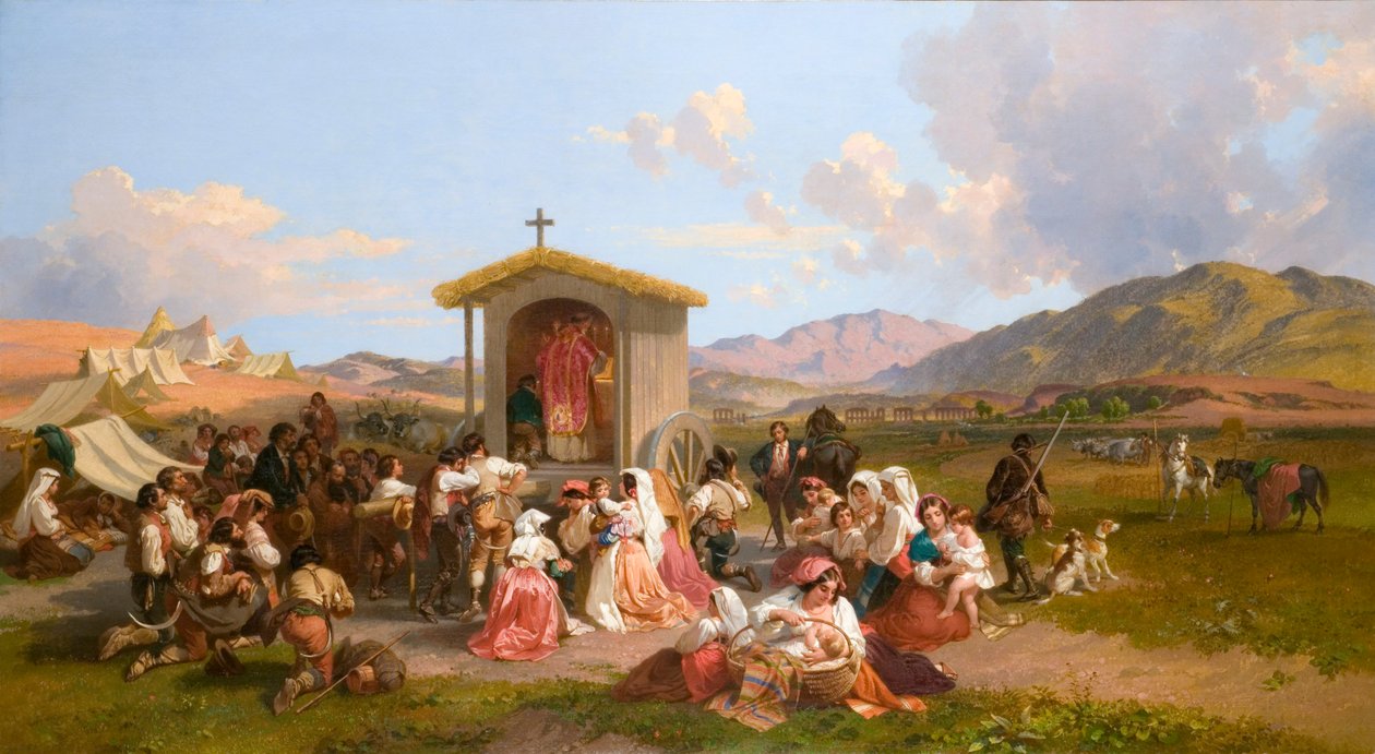 "Missa para os ceifeiros", 1820-1885 de Penry Williams