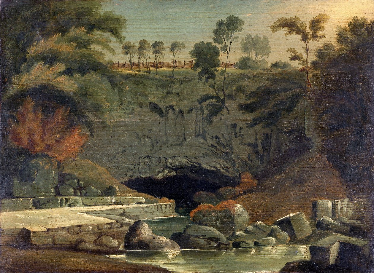 Porth-yr-Ogof, Brecknockshire, 1819. de Penry Williams