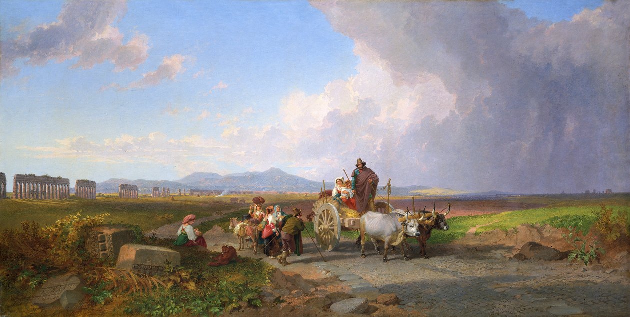 "Cena na Campagna Romana", 1865 de Penry Williams