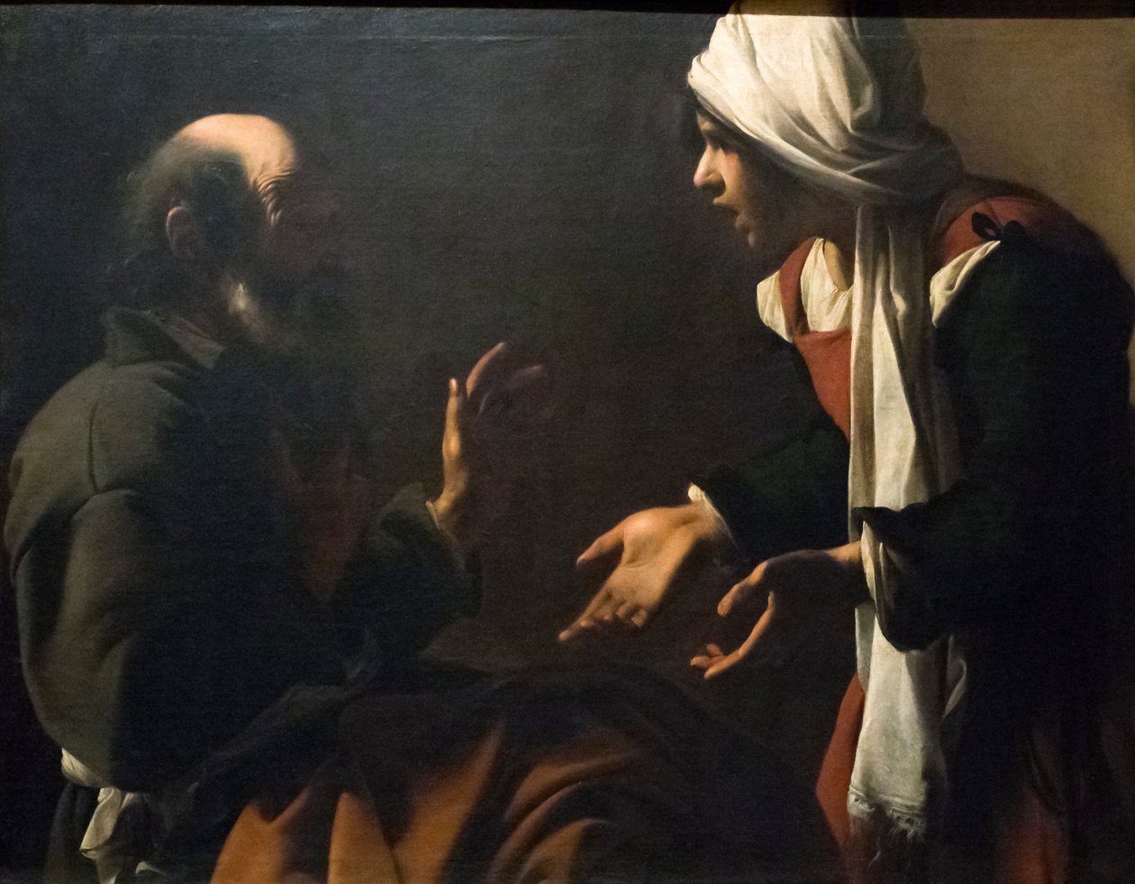 A Negação de São Pedro (óleo sobre painel) de Pensionante de Saraceni