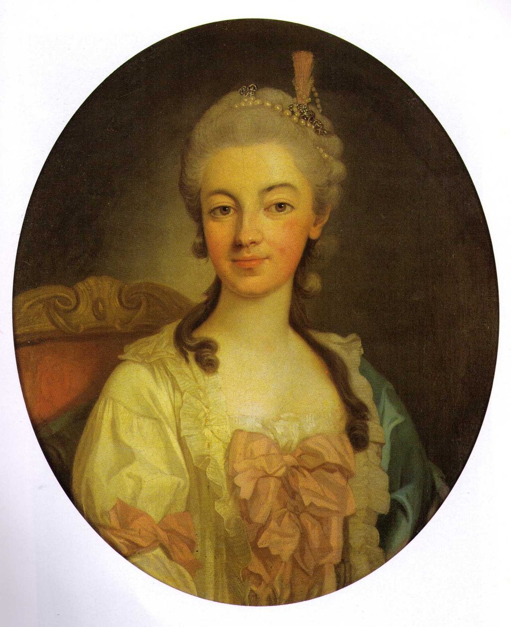 Retrato de Teresa Kinsky de Weichnitz e Tettau (1740-1806), esposa de Andrzej Poniatowski de Per Krafft