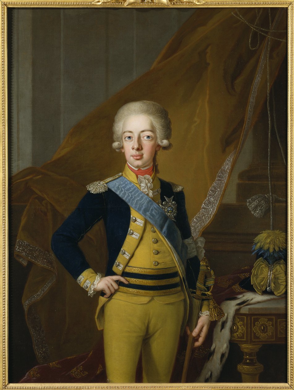 Gustave IV Adolphe de Suede - Retrato de Gustav IV Adolf da Suécia (1778-1837), de Krafft, Per, the Elder (1724-1793). Óleo sobre tela de Per Krafft