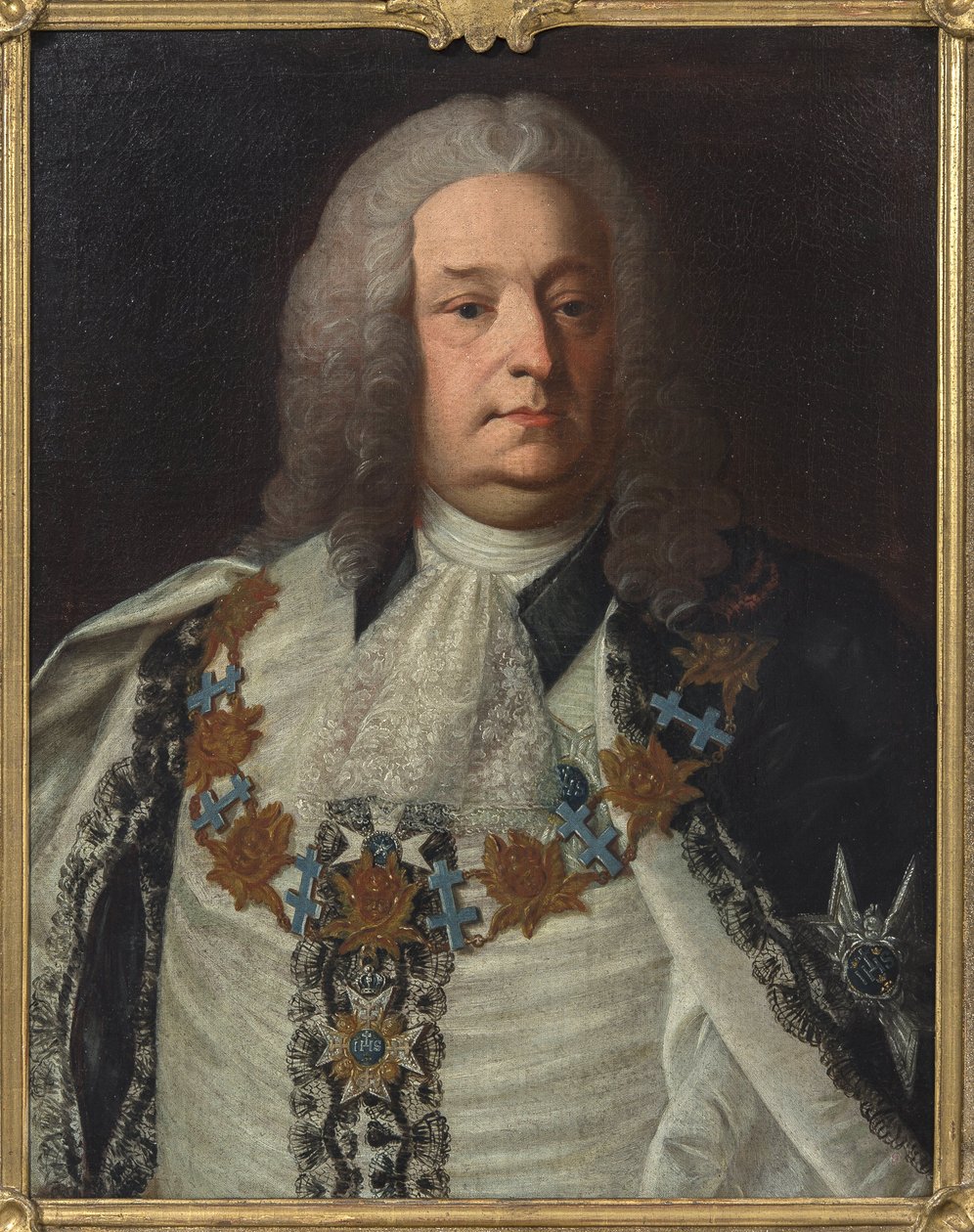 Retrato do Conde Herman Cedercreutz (1684-1754), de Fjellstroem, Per Ericsson (1719-1790). Óleo sobre tela de Per Ericsson Fjellstroem