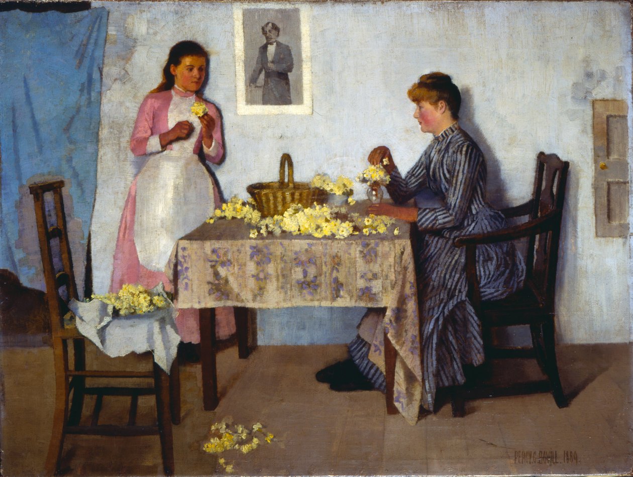 Empacotando Primroses, 1889 de Percy Bovill