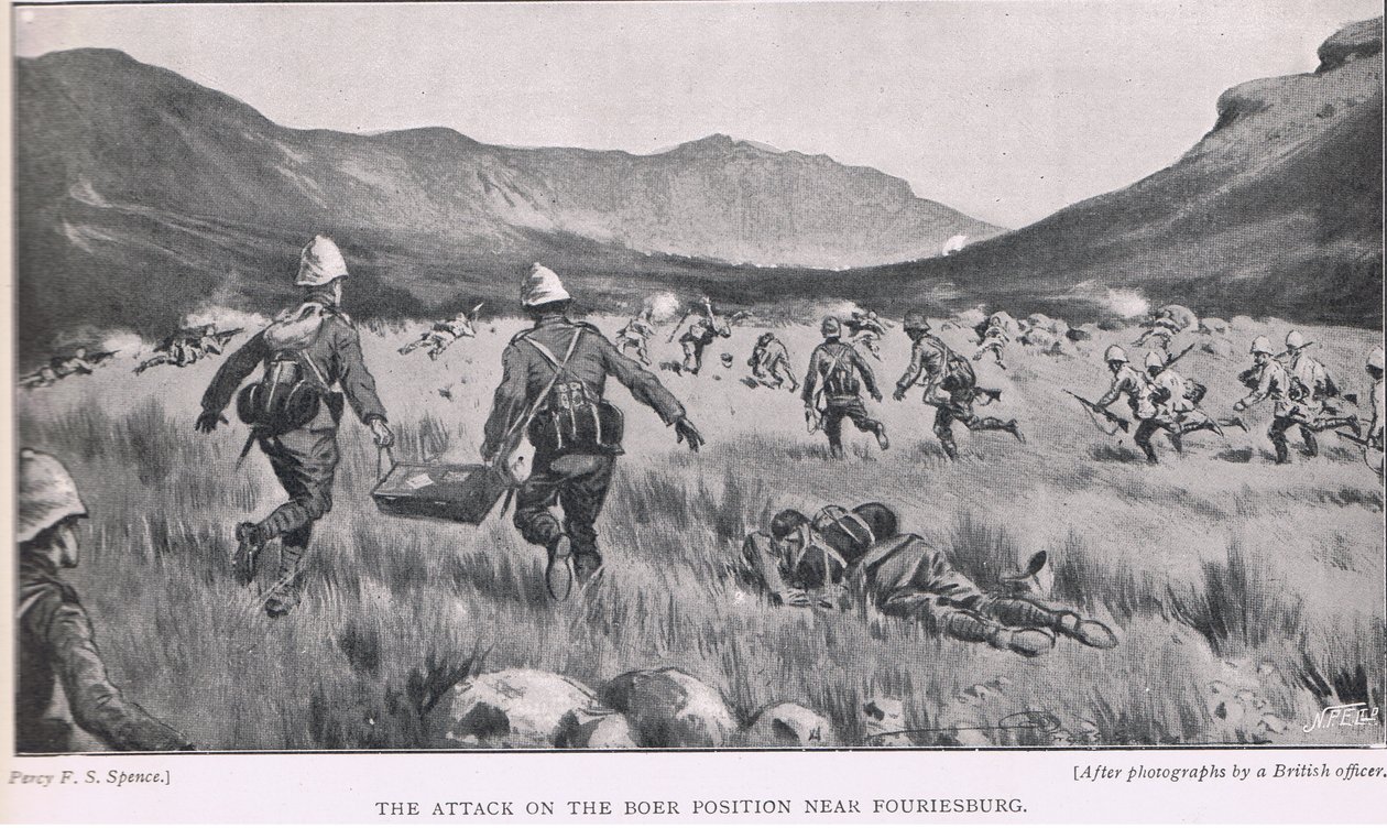 O ataque à posição de Boer perto de Fouriesburg de Percy F.S. Spence