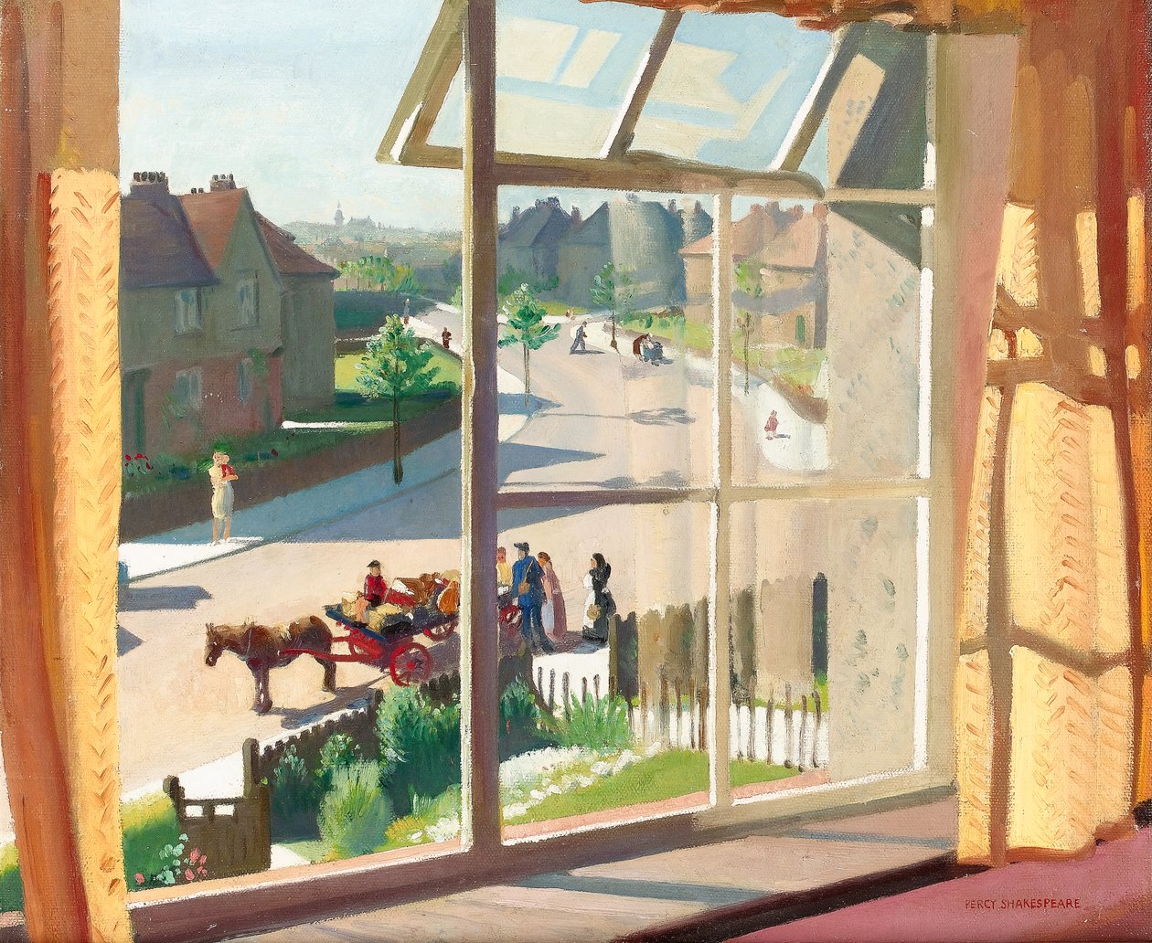 Vista do quarto do artista, c.1930 (para detalhes, ver 244507) de Percy Shakespeare