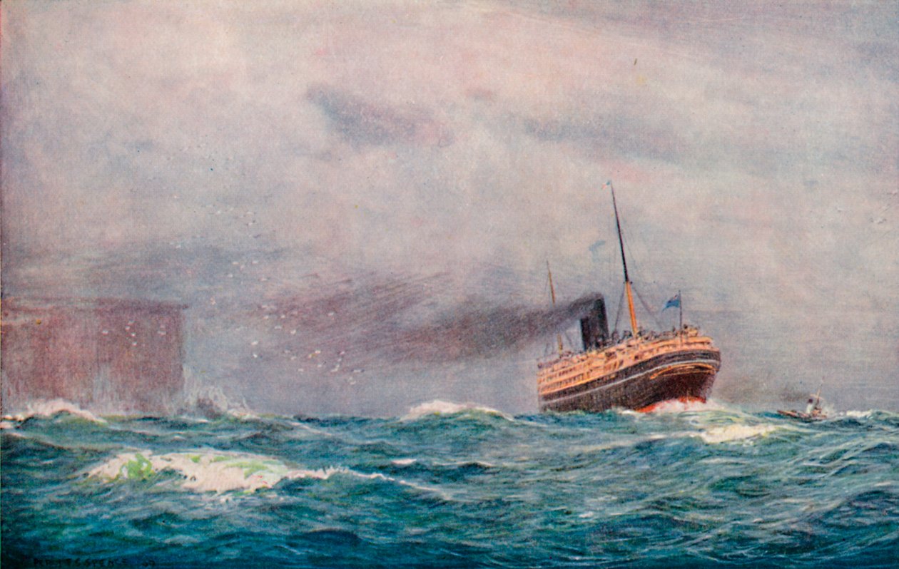 Um navio externo P. & O. Steamer, 1913 de Percy F.S. Spence