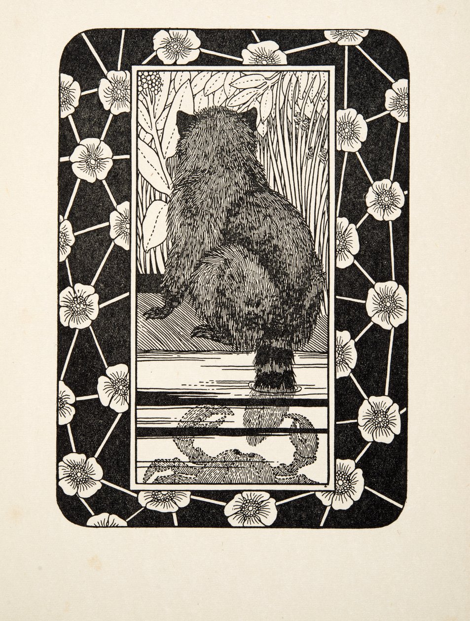 Pesca do caranguejo, de cem anecdotes dos animais, bar. 1924 de Percy J. Billingshurst