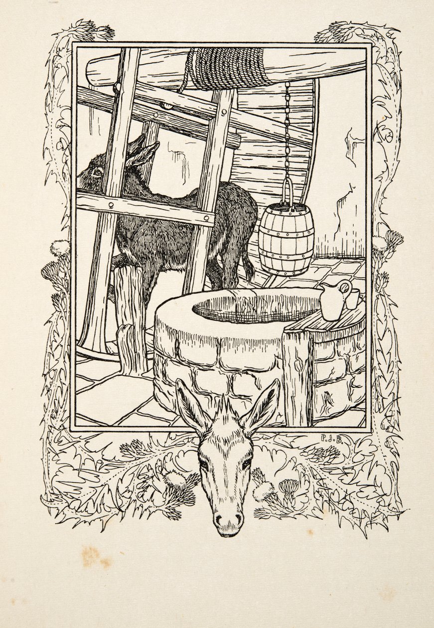 Água do desenho, de cem anecdotes dos animais, bar. 1924 de Percy J. Billingshurst
