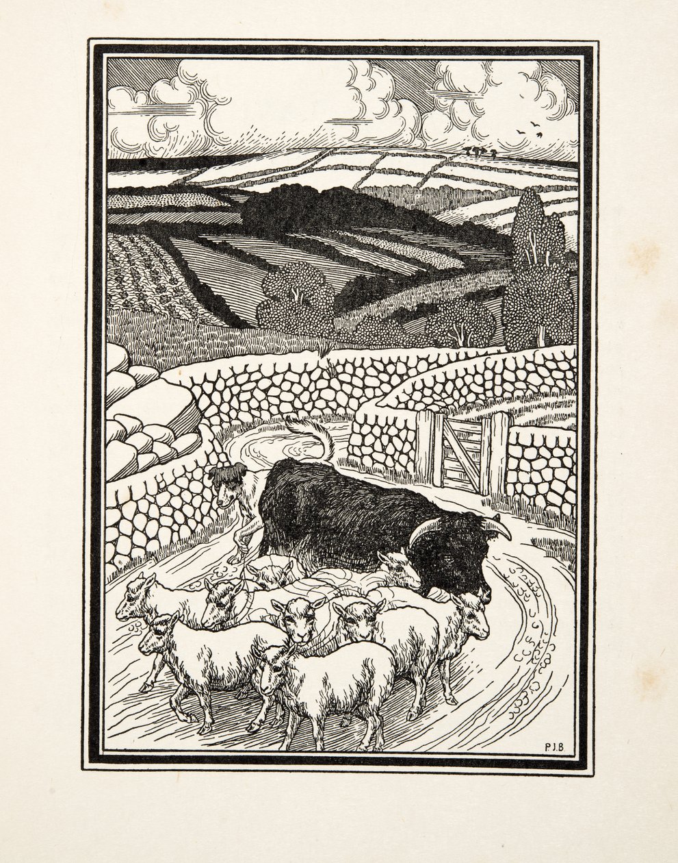 Indo ao mercado, de cem anecdotes dos animais, bar. 1924 de Percy J. Billingshurst