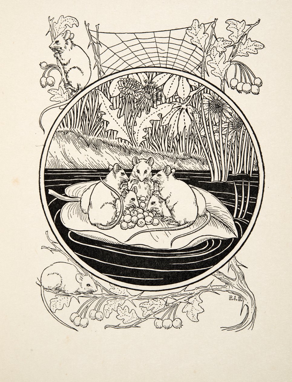 Ratos como navegadores, de cem anecdotes dos animais, bar. 1924 de Percy J. Billingshurst