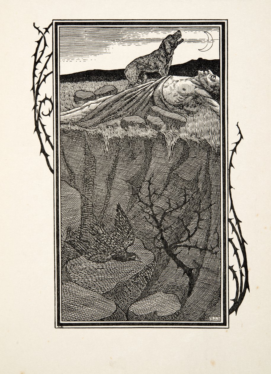 Sabinus e seu cão, de cem anecdotes dos animais, bar. 1924 de Percy J. Billingshurst