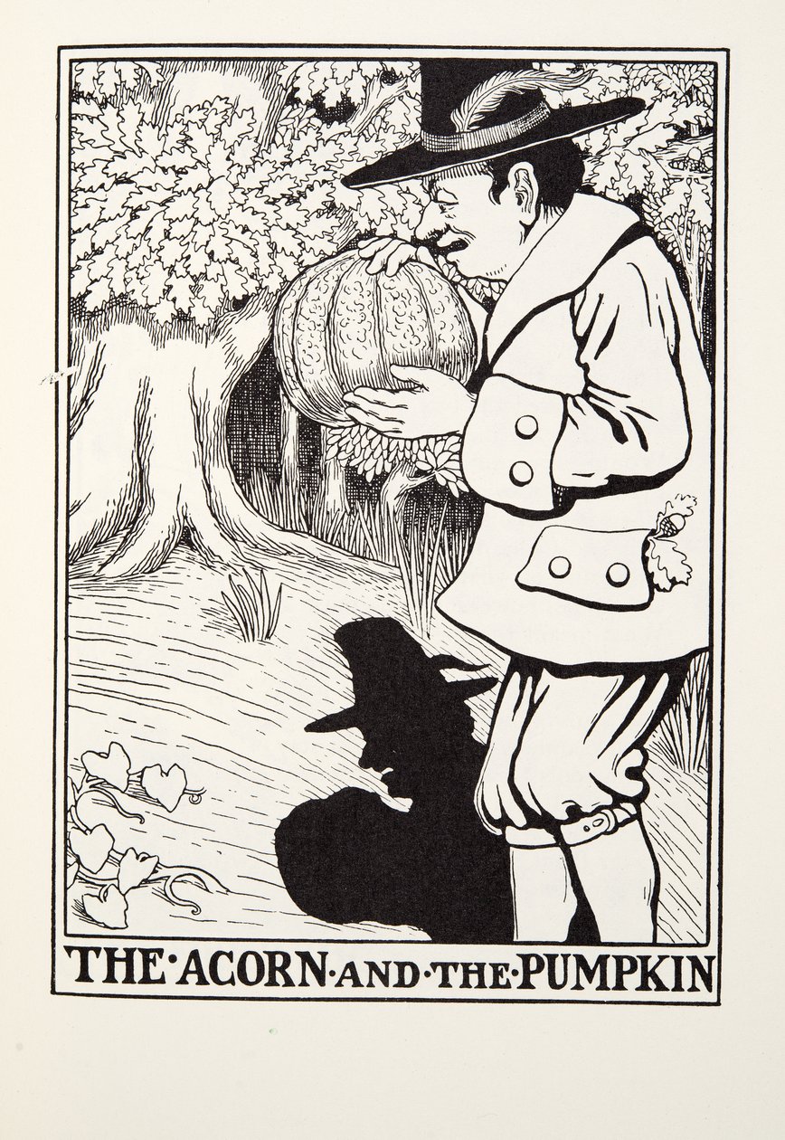 O Bolota e a Abóbora, de Fontaine Fables, pub. 1905 de Percy J. Billingshurst
