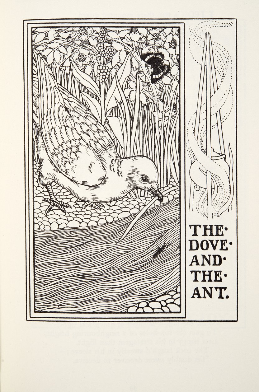 The Dove and the Ant, de Fontaine Fables, pub. 1905 de Percy J. Billingshurst