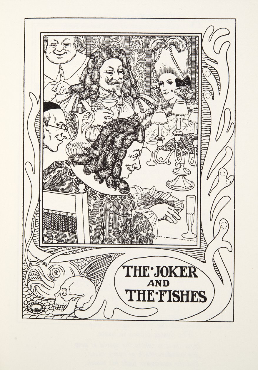 The Joker and the Fishes, de Fontaine Fables, pub. 1905 (gravura) de Percy J. Billingshurst